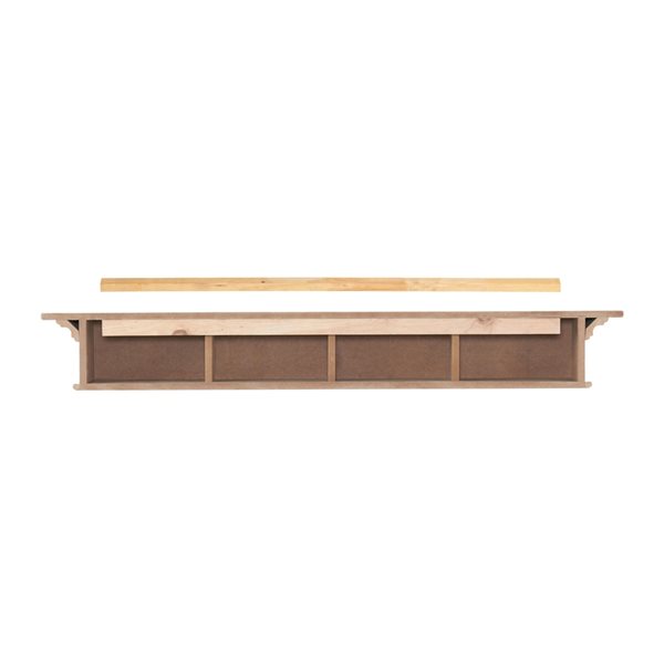 Pearl Mantels 48-in W x 8-in H x 11-in D Crisp White Pine Wood Mantel Shelf