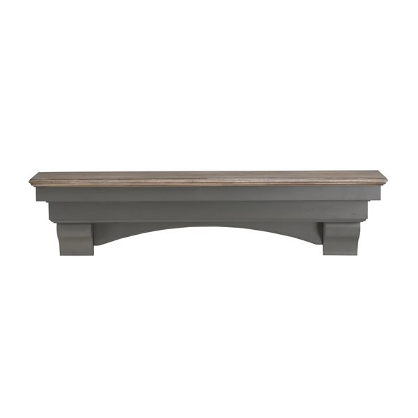 Pearl Mantels 72-in W x 15-in H x 10-in D Patio Distressed Pine Wood Mantel Shelf