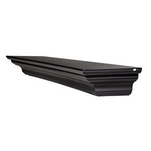 Pearl Mantels 60-in W x 5-in H x 10-in D Precision Black Pine Wood Mantel Shelf