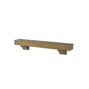 Pearl Mantels 72-in W x 10.5-in H x 9-in D Antique Distressed Pine Wood Mantel Shelf