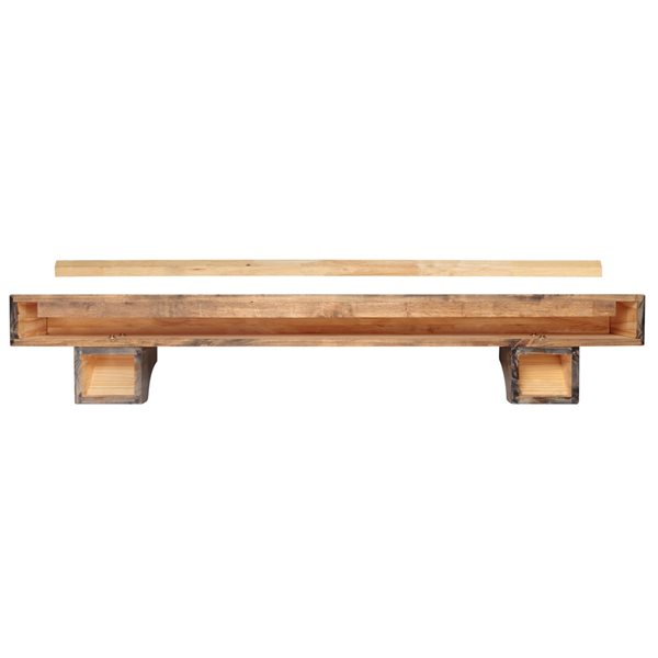 Pearl Mantels 60-in W x 10.5-in H x 9-in D Antique Distressed Pine Wood Mantel Shelf