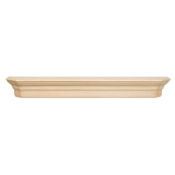Pearl Mantels 60-in W x 7-in H x 10-in D Unfinished Pine Wood Mantel Shelf