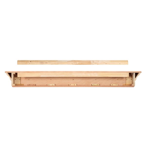 Pearl Mantels 60-in W x 7-in H x 10-in D Unfinished Pine Wood Mantel Shelf