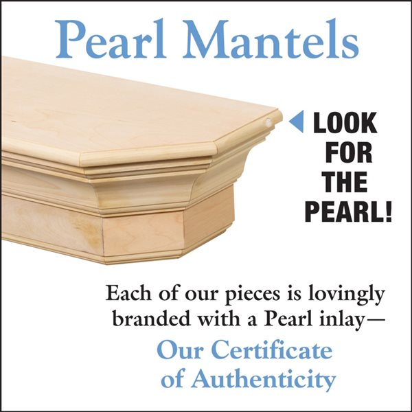 Pearl Mantels 60-in W x 7-in H x 10-in D Unfinished Pine Wood Mantel Shelf