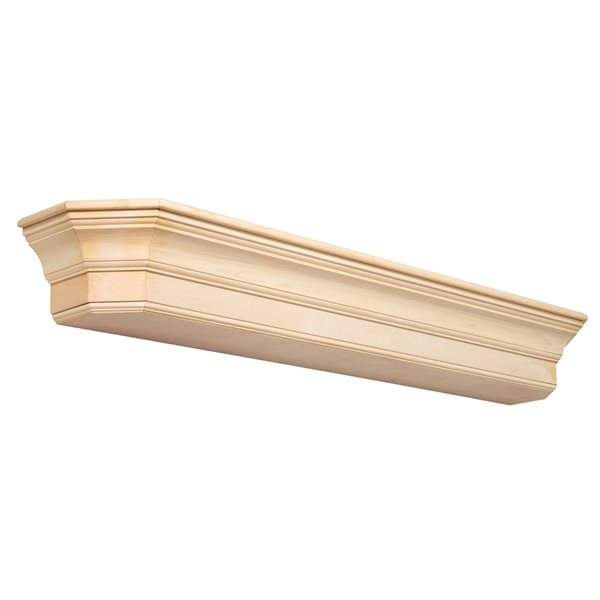 Pearl Mantels 60-in W x 7-in H x 10-in D Unfinished Pine Wood Mantel Shelf