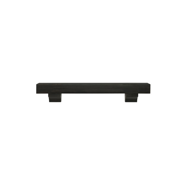 Pearl Mantels 72-in W x 10.5-in H x 9-in D Dark Roast Distressed Pine Wood Mantel Shelf