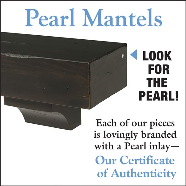 Pearl Mantels 72-in W x 10.5-in H x 9-in D Dark Roast Distressed Pine Wood Mantel Shelf