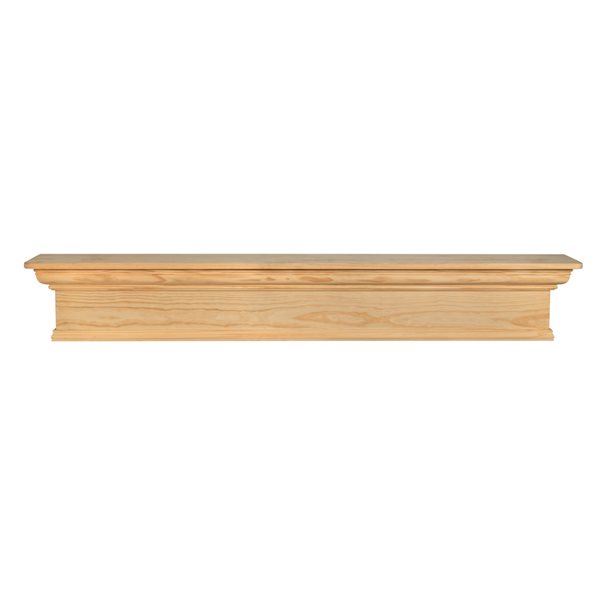 Pearl Mantels 72-in W x 9-in H x 9-in D Unfinished Distressed Pine Wood Mantel Shelf