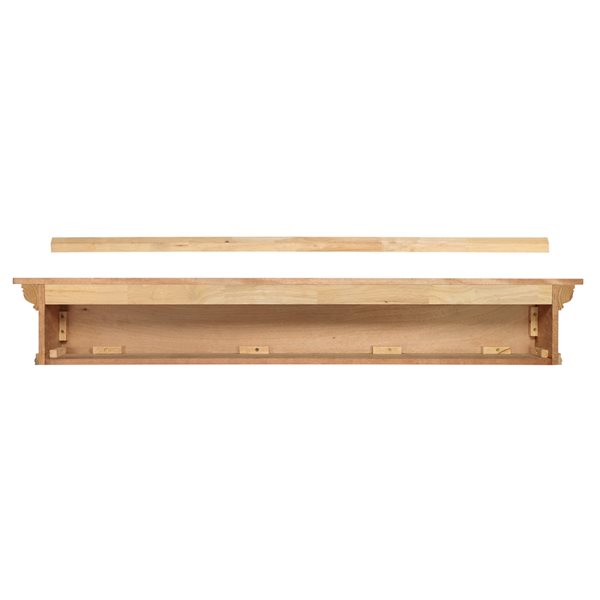 Pearl Mantels 72-in W x 9-in H x 9-in D Unfinished Distressed Pine Wood Mantel Shelf