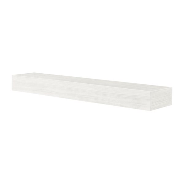 Pearl Mantels 60-in W x 5-in H x 9-in D Whitewash Composite Mantel Shelf