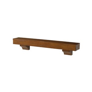 Pearl Mantels 72-in W x 10.5-in H x 9-in D Russet Distressed Pine Wood Mantel Shelf