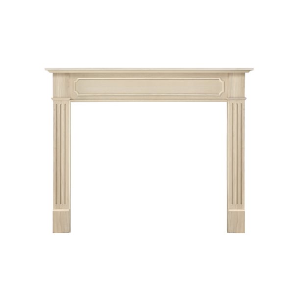 Pearl Mantels 64-in W x 52-in H x 8-in D Unfinished Pine Wood Mantel Surround