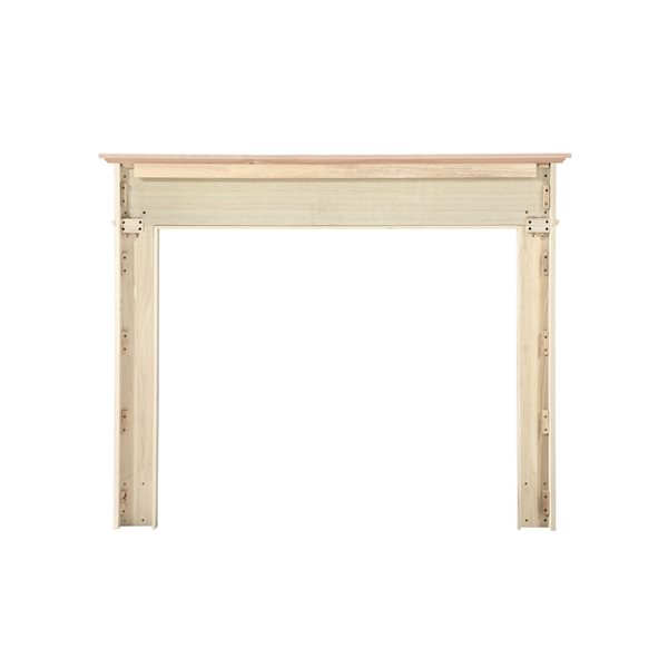 Pearl Mantels 64-in W x 52-in H x 8-in D Unfinished Pine Wood Mantel Surround