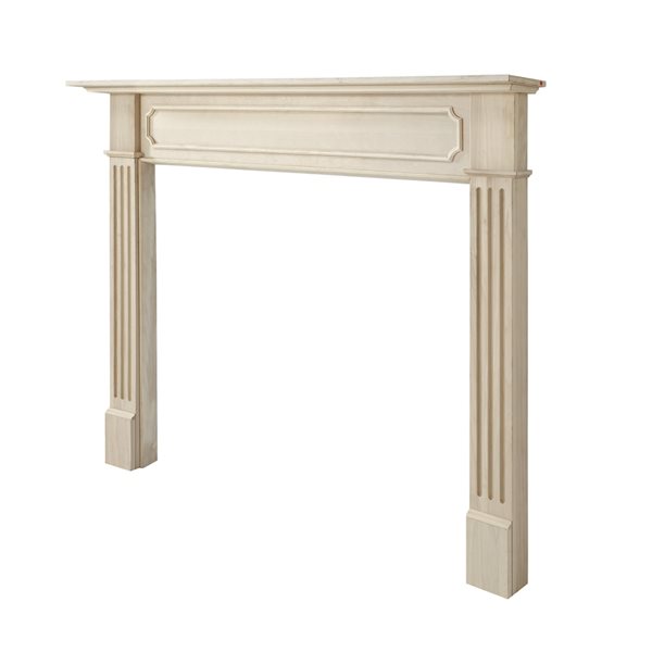 Pearl Mantels 64-in W x 52-in H x 8-in D Unfinished Pine Wood Mantel Surround