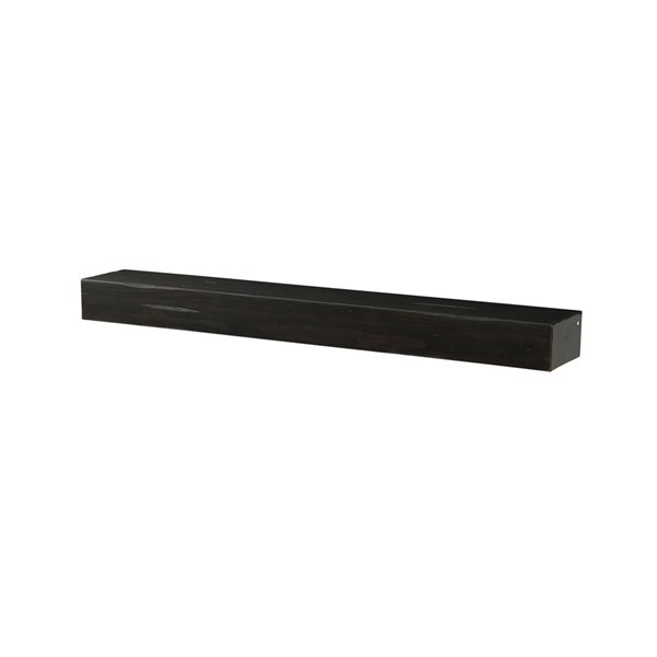 Pearl Mantels 60-in W x 10.5-in H x 9-in D Dark Roast Distressed Pine Wood Mantel Shelf