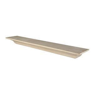 Pearl Mantels 72-in W x 5-in H x 10-in D Unfinished Pine Wood Mantel Shelf