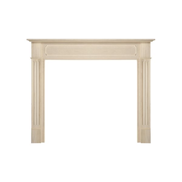 Pearl Mantels 64-in x 52-in x 8-in Unfinished Pine Wood Mantel Surround