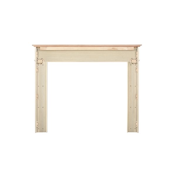 Pearl Mantels 64-in x 52-in x 8-in Unfinished Pine Wood Mantel Surround