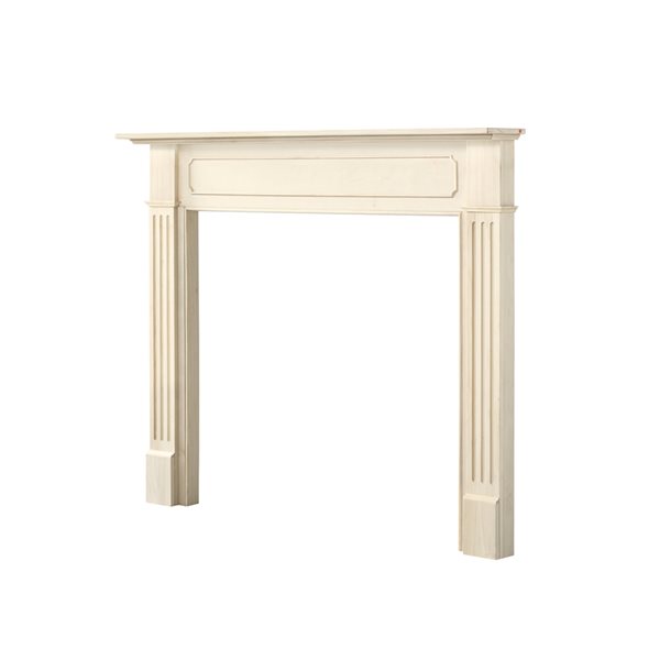 Pearl Mantels 64-in x 52-in x 8-in Unfinished Pine Wood Mantel Surround