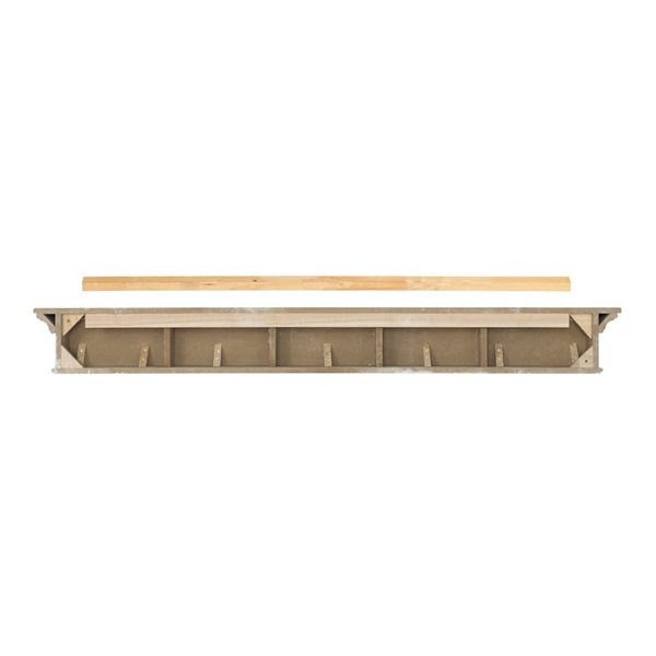 Pearl Mantels 60-in W x 8-in H x 9-in D Crisp White Pine Wood Mantel Shelf