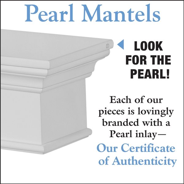 Pearl Mantels 60-in W x 8-in H x 9-in D Crisp White Pine Wood Mantel Shelf