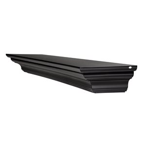 Pearl Mantels 72-in W x 5-in H x 10-in D Precision Black Pine Wood Mantel Shelf