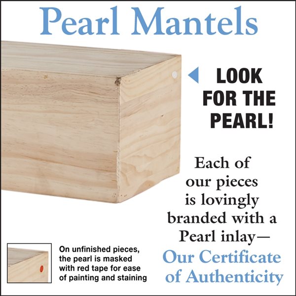 Pearl Mantels 72-in W x 8-in H x 10-in D Unfinished Distressed Pine Wood Mantel Shelf