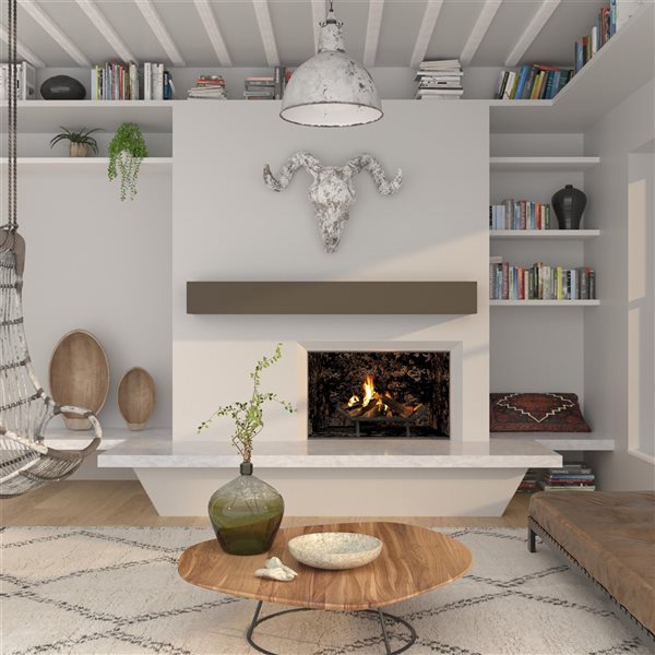 Pearl Mantels 72-in W x 8-in H x 10-in D Unfinished Distressed Pine Wood Mantel Shelf