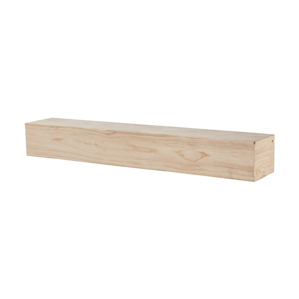 Pearl Mantels 72-in W x 8-in H x 10-in D Unfinished Distressed Pine Wood Mantel Shelf