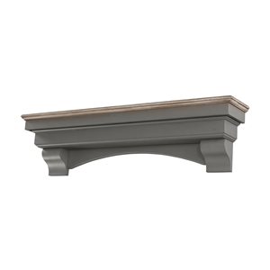 Pearl Mantels 48-in W x 12-in H x 9.5-in D Patio Distressed Pine Wood Mantel Shelf