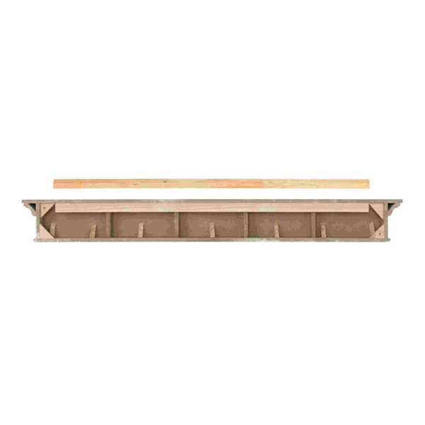 Pearl Mantels 60-in W x 8-in H x 9-in D Precision Black Pine Wood Mantel Shelf