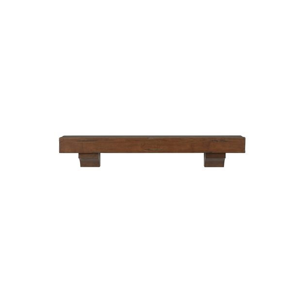 Pearl Mantels 60-in W x 10.5-in H x 9-in D Warm Cherry Distressed Finish Pine Wood Mantel Shelf