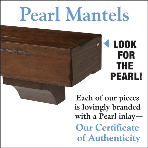 Pearl Mantels 60-in W x 10.5-in H x 9-in D Warm Cherry Distressed Finish Pine Wood Mantel Shelf