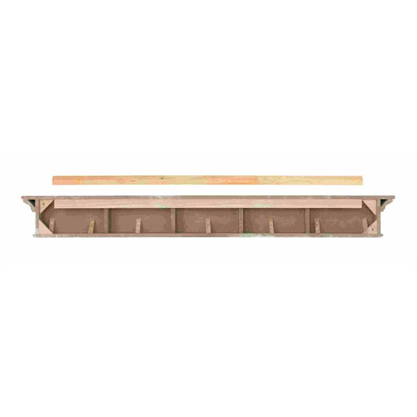 Pearl Mantels 72-in W x 8-in H x 9-in D Precision Black Pine Wood Mantel Shelf