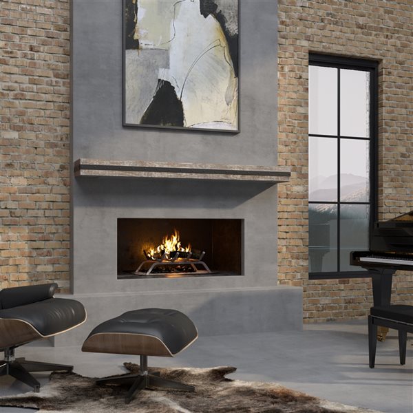 Pearl Mantels 60-in W x 5-in H x 9-in D Gristmill Pine Wood Mantel Shelf