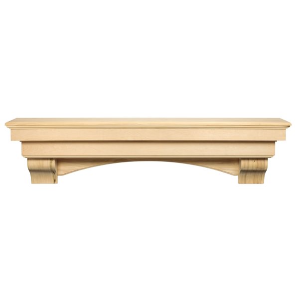 Pearl Mantels 48-in W x 12-in H x 9.5-in D Unfinished Pine Wood Mantel Shelf