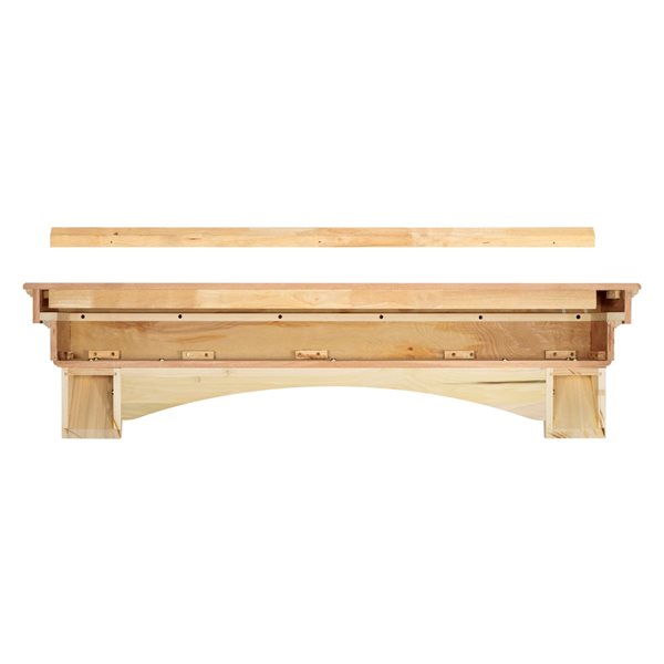 Pearl Mantels 48-in W x 12-in H x 9.5-in D Unfinished Pine Wood Mantel Shelf