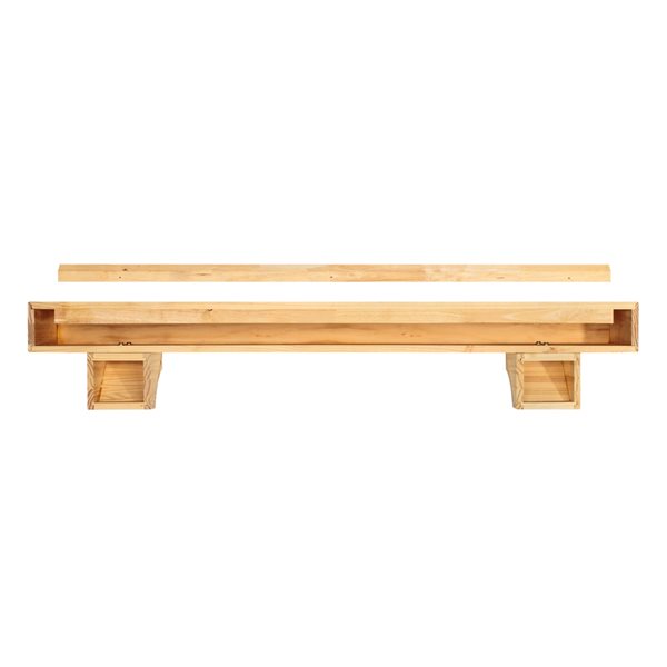 Pearl Mantels 48-in W x 10.5-in H x 9-in D Unfinished Distressed Pine Wood Mantel Shelf