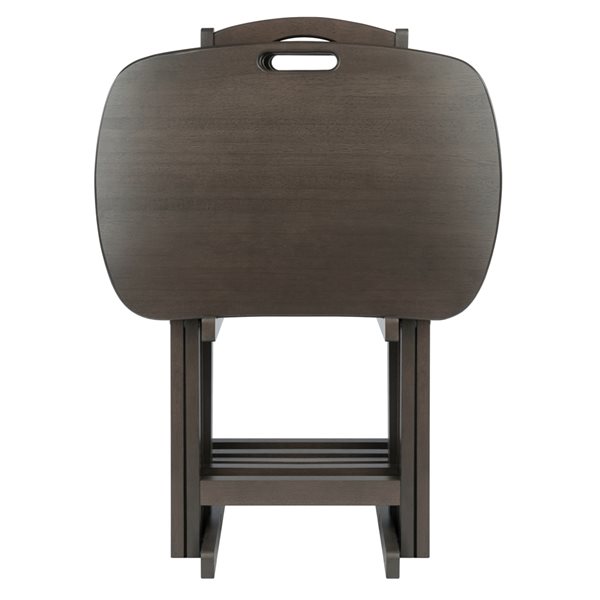 Winsome Wood Lucca 5-Piece Snack Table Set - Oyster Grey