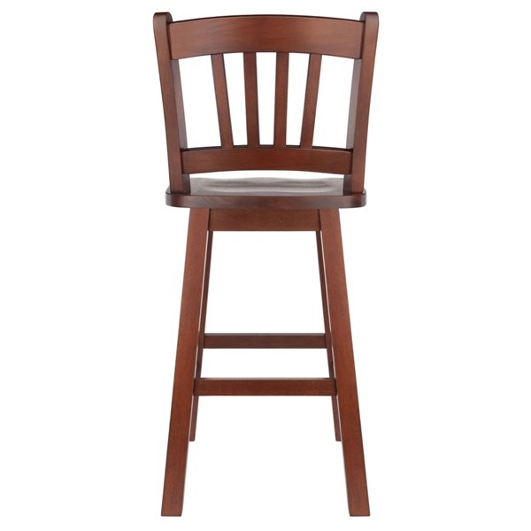 Winsome Wood Fina Walnut Counter Height (22-in To 26-in) Swivel Bar Stool