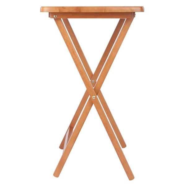 Winsome Wood Sophia 5-Piece Snack Table Set with Drop Leaf Top - Teak