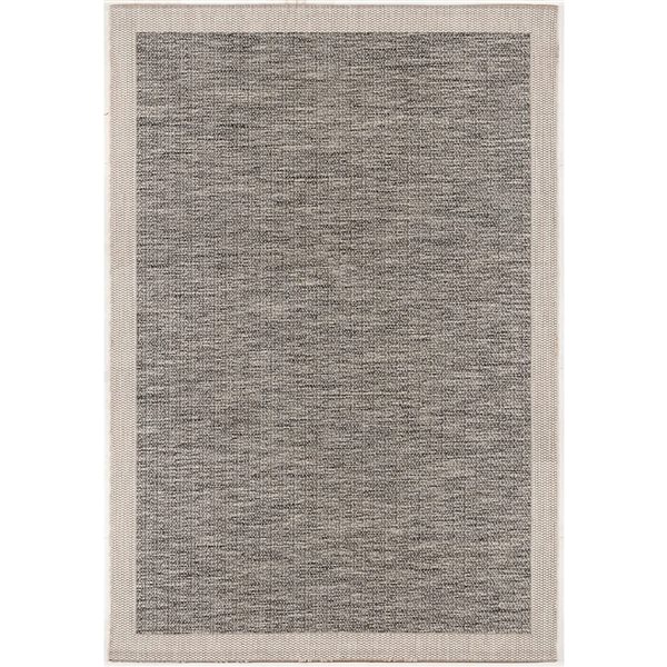 Rug Branch Plain Geometric  Grey Beige Indoor/ Outdoor Runner Rug - 3x13