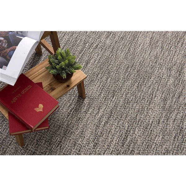 Rug Branch Plain Geometric  Grey Beige Indoor/ Outdoor Runner Rug - 3x13