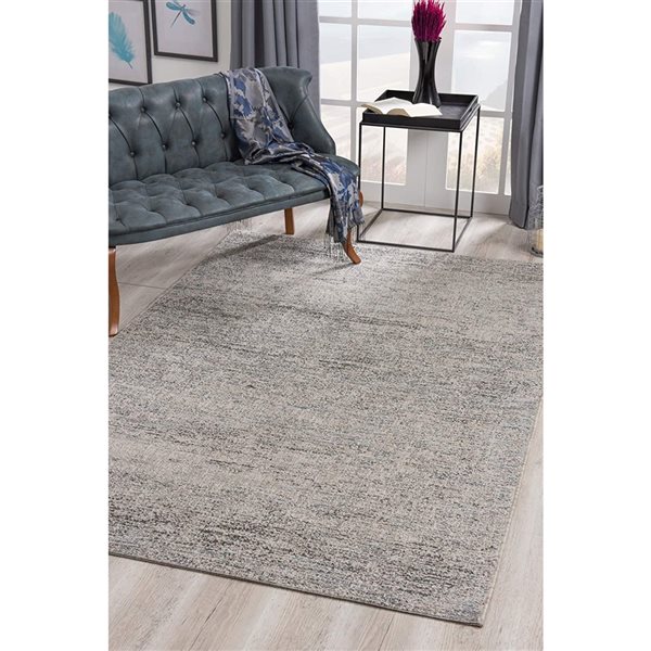 Rug Branch Modern Scandinavian  Grey Blue Indoor/ Outdoor Runner Rug - 3x15