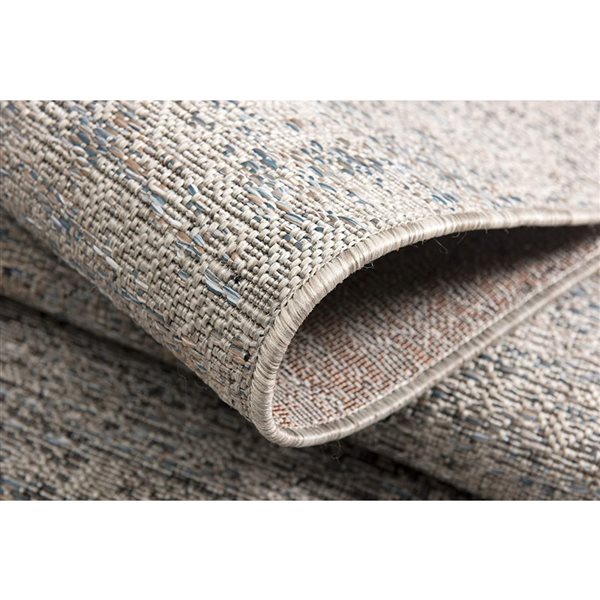 Rug Branch Modern Scandinavian  Grey Blue Indoor/ Outdoor Runner Rug - 3x15