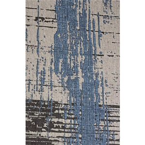Rug Branch Vista Abstract 3-ft x 20-ft Blue Area Rug