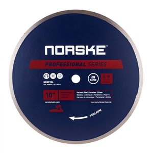 Norske 10-in Continuous Diamond Blade for Wet Cut Only