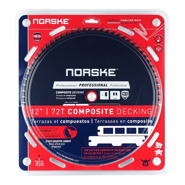 Norske 12-in 72-Tooth Dry Cut Only Tungsten Carbide-Tipped Steel Circular Saw Blade