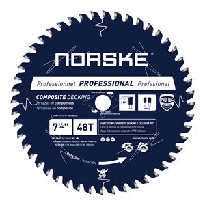 Norske 7 1/4-in 48-Tooth Tungsten Carbide-Tipped Steel Circular Saw Blade for Dry Cut Only