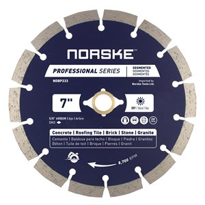 Norske 7-in Dry Cut Only Segmented Diamond Blade